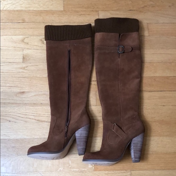 Seychelles high heel brown boots.